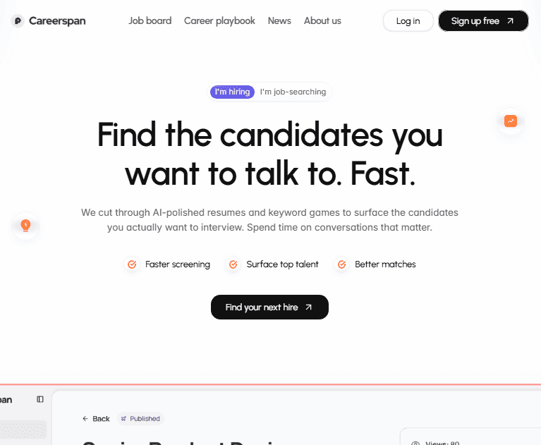 MyCareerSpan — project screenshot